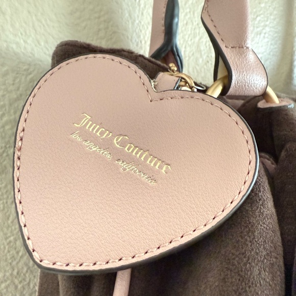 Juicy Couture NWT Retro Vibe Satchel Chocolate Dust & Pink‎ in Color Purse - Picture 4 of 7